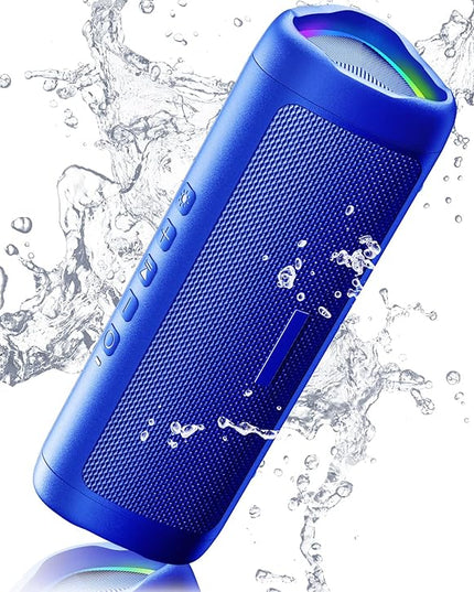 Bluetooth Speaker with HD Sound, Portable Wireless, IPX5 Waterproof, Up to 20H Playtime, TWS Pairing, BT5.3, for Home/Party/Outdoor/Beach, Electronic Gadgets, Birthday Gift (Blue)