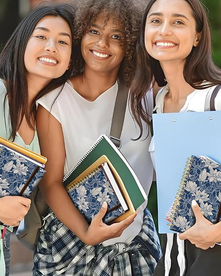 Spiral Journal Notebook, A5 Cute Notebooks for Women Men, College Ruled Hardcover Notebook for Work & Note Taking, 60 Pages Double-Wire Journals for Writing (Blue)