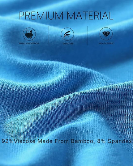 BAMBOO COOL Men's Ultra Breathable Underwear,No Riding Up Boxer Briefs with ComfortFlexible Waistband,Multipack