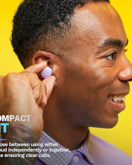 JLab Go Air Pop+ True Wireless Earbuds, in Ear Headphones, Bluetooth Earphones, 35H Playtime Ear Buds, Bluetooth Earbuds with Microphone, USB-C Charging Case, Dual Connect, EQ3 Sound, Lilac