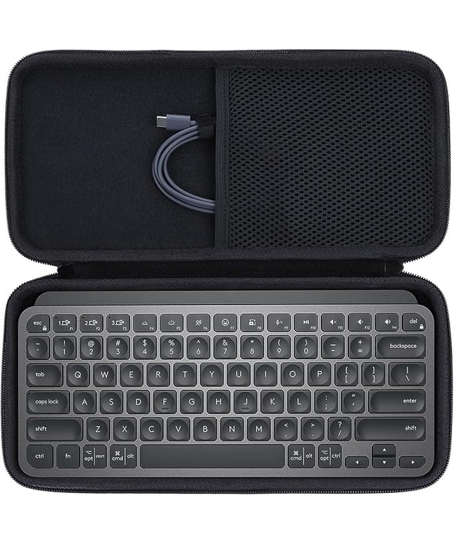 Hard Carry Case Compatible with Logitech MX Keys Mini Minimalist Illuminated Keyboard (Graphite Case)