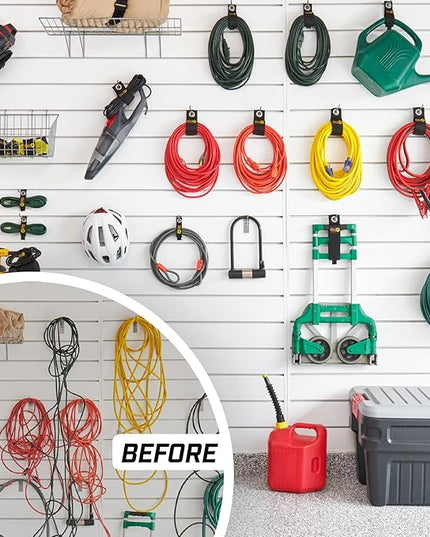 Heavy-Duty Wrap-It Storage Straps, Assorted 9 Pack - Hook and Loop Extension Cord Organizer Hanger, Cord Wrap Keeper, Cable Straps for Cords, Hoses, Rope, RV, Boat and Garage Storage and Organization