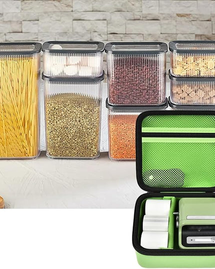 ALKOO Case Compatible with NIIMBOT B21 / B1 Label Maker Wireless Thermal Label Printer, Holder for Inkless Label Maker & Labeling Tapes Refills, with Mesh Pocket for Cable Accessories (Green)