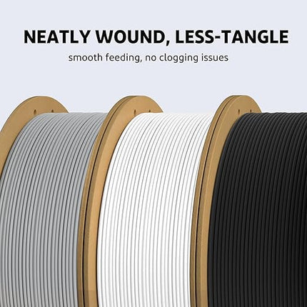 ELEGOO PLA Plus Filament Bundle 10KG, 1.75mm PLA+ Tough 3D Printer Filament Dimensional Accuracy +/- 0.02mm, 1kg Spool(2.2lbs) Black/White/Gray/Red/Yellow/Orange/Dark Blue/Neon Green/Pink/Purple