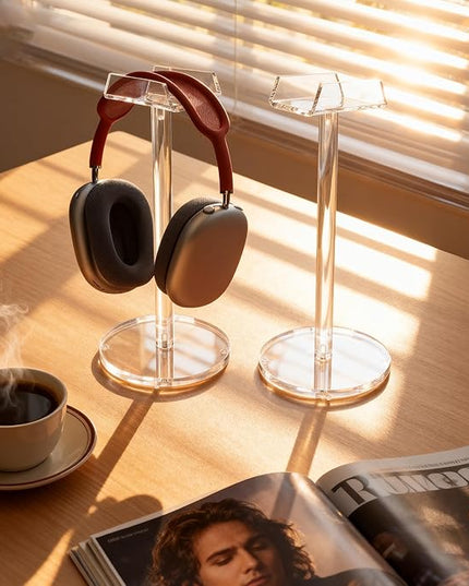 Acrylic Desktop Headphone Holder, Countertop Accessories Stand,Universal for All Music Gaming Headsets 1 Pack(DP015)