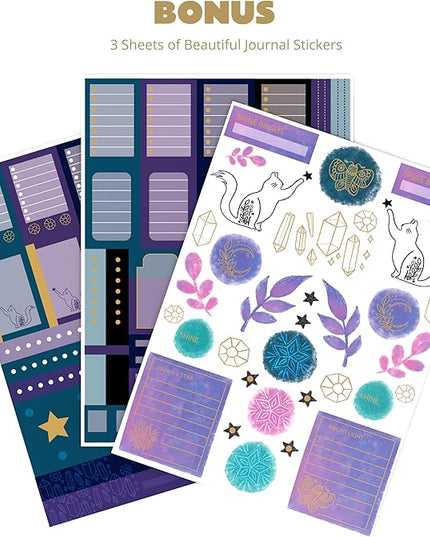 VIVID SCRIBBLES Dotted Journal – 160gsm Bleed Proof Thick White Paper – 200 Numbered Dot Grid Pages – 5.8 x 8.3 inch Dotted Notebook