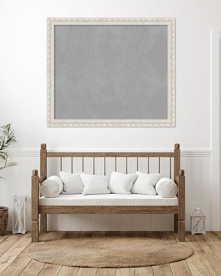 Amanti Art White Framed Magnetic Board 46x54 Oversize Vision Board for use with Magnets, 100% Metal Sheet to Display Items as Office Decor or for Home Organization in mudroom, Kitchen or Kids Room