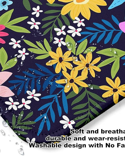 Flower Square Mouse Pad,Non-Slip Rubber Base Mouse Pad,Home Office Decoration Desktop Accessory,Laptop Mouse Pad for Office Laptops,9.4x7.8x0.12inch 4