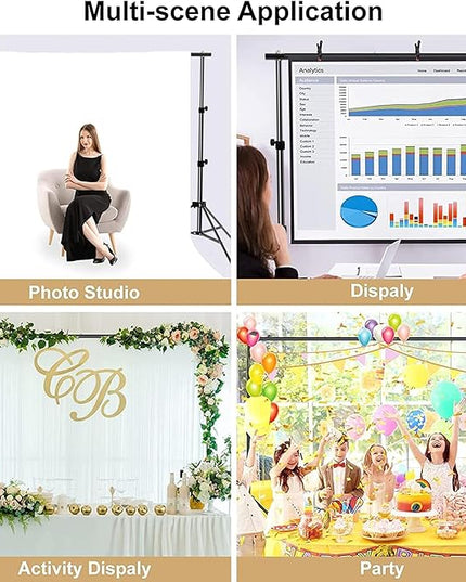 Backdrop Stand 10x7ft(WxH) Photo Studio Background Stand Support System Backdrop Support Kit, for Photography, Advertising Display, Parties Decoration