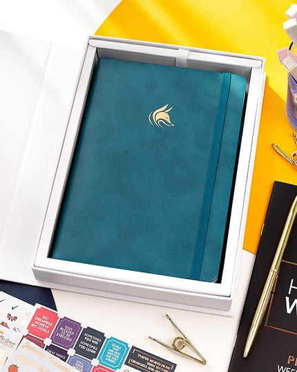 Clever Fox Planner Premium Edition – Undated Luxurious Weekly & Monthly Planner to Increase Productivity and Hit Your Goals – Organizer – Start Anytime, A5, Lasts 1 Year, Dark Teal (Weekly)