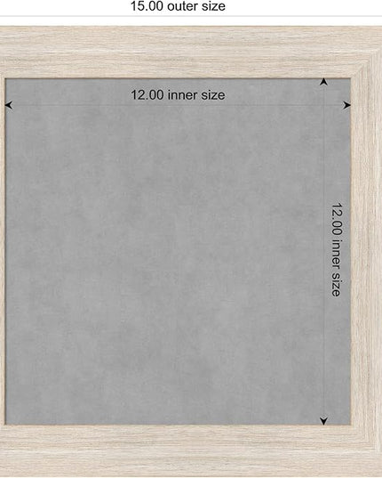 Amanti Art White Framed Magnetic Board 15x15 X-Small Vision Board for use with Magnets, 100% Metal Sheet to Display Items as Office Decor or for Home Organization in mudroom, Kitchen or Kids Room