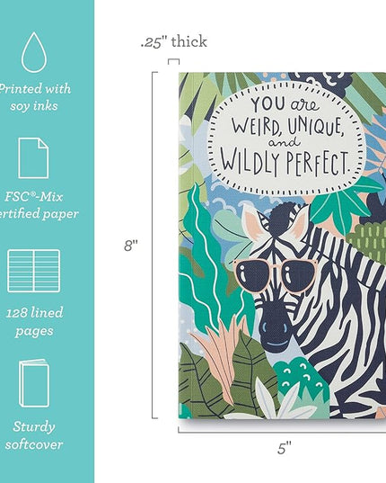 Compendium Softcover Journal - You Are Weird, Unique, and Wildly Perfect. – A Write Now Journal with 128 Lined Pages, 5″W x 8″H