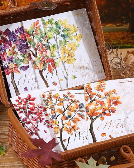 AuriicLeaf Foliage PET Sticker Set, 150PCS Leaf and Branch Stickers for Scrapbooking, Journaling, DIY Crafts, and Art Supplies
