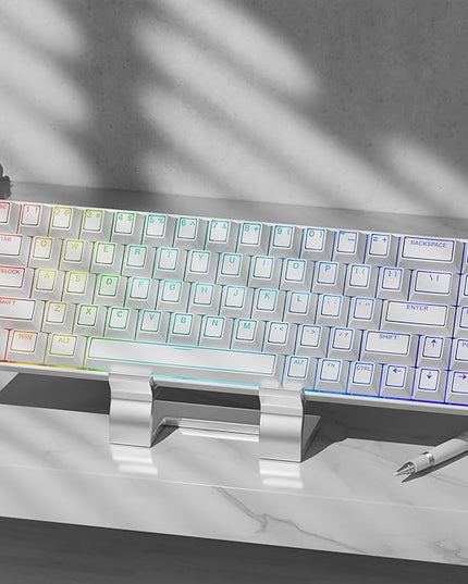 XVX White Shine Through Keycaps, Doubleshot PBT Keycap Set Cherry Profile, 142 Keys Keyboard Keycaps, Universal Compatiability with 60% 65% 75% 80% 100% Mechanical Keyboard with MX Switches