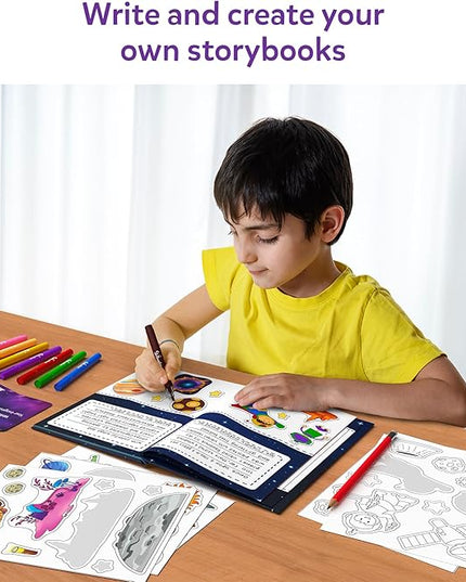 Skillmatics Storybook Art Kit - Create Space-Themed Stories, DIY Craft & Writing Kit with 300+ Stickers, Scrapbooking Activity, Gifts for Kids Ages 5, 6, 7, 8, 9, 10