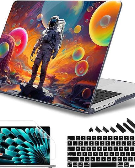 May Chen Case for MacBook Pro 14 inch, Models A2442 A2779 A2918 A2992 A3401 A3185 A3112 A3434, M1 M2 M3 M4 M5 Chip (2021-2025 Release), Plastic Hard Shell Case with Keyboard Cover, Astronaut