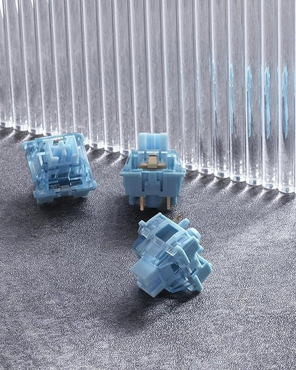 Akko V3 Creamy Blue Pro Keyboard Switch with Dustproof Stem for Mechanical Gaming Keyboard, 5-Pin 45gf Pre Lubed Tactile Key Switches (45pcs)