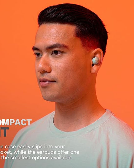 JLab Go Air Pop+ True Wireless Earbuds, in Ear Headphones, Bluetooth Earphones, 35H Playtime Ear Buds, Bluetooth Earbuds with Microphone, USB-C Charging Case, Dual Connect, EQ3 Sound, Mint Green