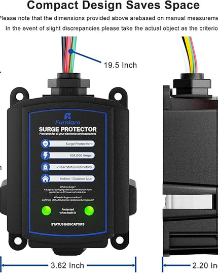 FHSPD108S Whole House Surge Protector for 108,000 Amps, Ultimate Surge Protection, Whole Home Surge Protector for Indoor/Outdoor Use, 120/240V