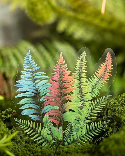 AuriicLeaf Fern Plant-Themed PET Sticker Set, 120Pcs Botanical Stickers for Scrapbooking, Journaling, Junk Journal Supplies, and DIY Crafts