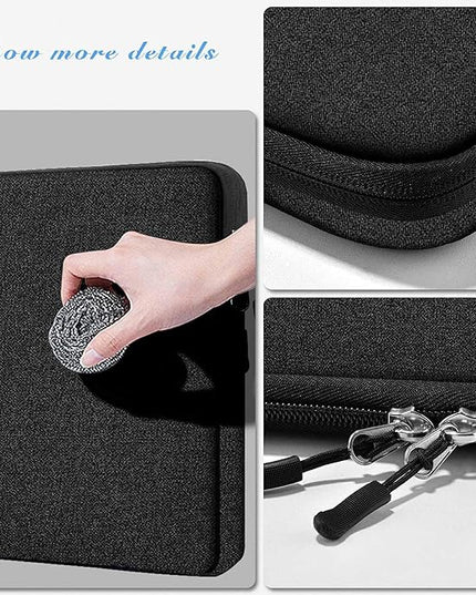 Slim Laptop Case 13.3 14 inch Sleeve, Rainproof & Shockproof Carrying Case for Notebooks Compatible with MacBook Pro 14" and All Models 13.3" MacBook Air/Pro, Most Popular 13"-14" PC,Black