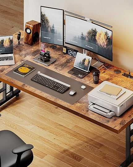 Coleshome 78 Inch Executive Desk with USB Ports, Large Computer Desk with Extra Thick, Long Mordern Office Desk, Workstation Business Furniture for Home Office, Vintage