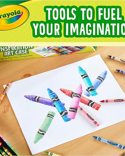 Crayola Inspiration Art Case Coloring Set - Tie-Dye (140ct), Art Supplies Set For Kids, Travel Drawing Kit, Holiday & Christmas Gift for Girls & Boys, Ages 5+ [Amazon Exclusive]