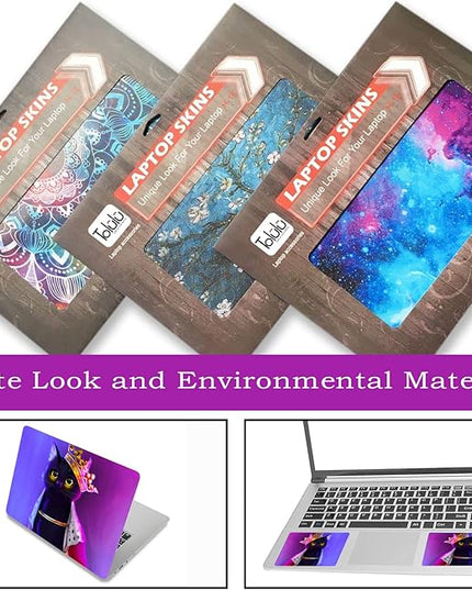 Laptop Skin Sticker Decal,12" 13" 13.3" 14" 15" 15.4" 15.6 inch Laptop Vinyl Skin Sticker Cover Art Protector Notebook PC (2 Wrist Pad Skins Included), Decorative Waterproof Removable,Cat Princess