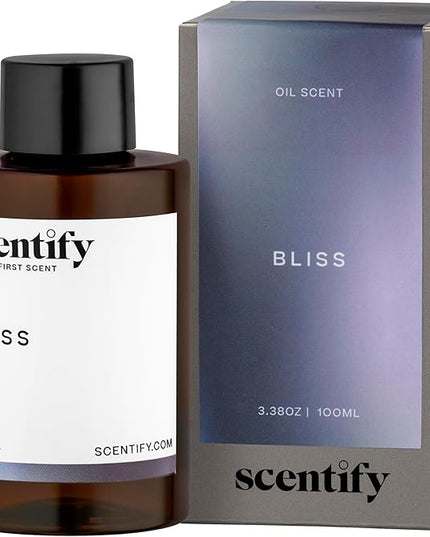 Scentify Bliss Aroma Oil Refill Scent for Oil Diffusers - Eucalyptus, Bergamot, Tea & Powdery Scents - Luxurious Relaxing Aromatherapy Diffuser Fragrance 100ml, 3.38 oz
