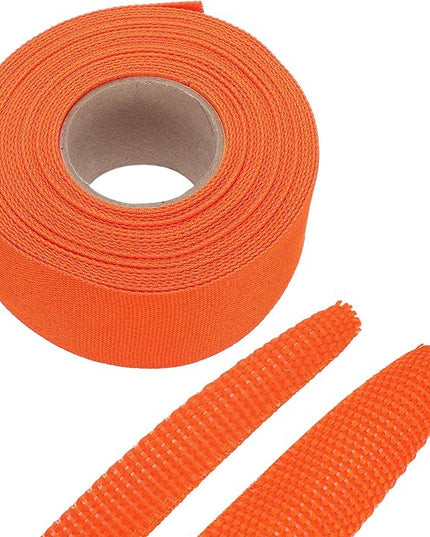 MECCANIXITY Braided Cable Sleeves Heat Shrinkable Fabric Sleeving, 1 9/16" 33ft Orange 2:1 Ratio Heat Shrinkable Cord Protector for Harness Cable, Network Cable Protection, Cable Management