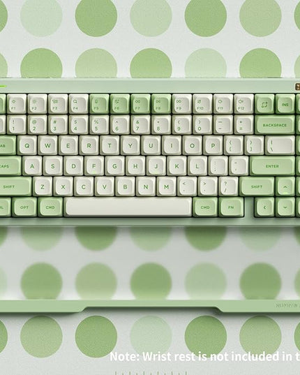 nuphy Halo75 V2 Mechancial Gaming Kyeboard,75% Wireless Hot Swappable Bluetooth Keyboard,83 Kyes RGB Backlit Keyboard,Support Bluetooth/2.4GHz/USB-C (Green, Silent Red Clear-Top (45gf))