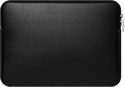 Laptop Case for New 15" MacBook Pro 15 Inch Sleeve Padded Carrying Bag 2020 2019 2016 Cover Compatible with 15.4 Apple Mac A1990 A1707 15.6" ASUS VivoBook 15 in Protective Pouch PU Leather Black