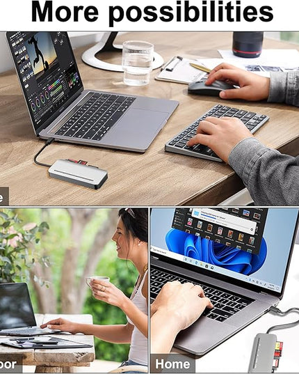 Memory Stick Pro Duo Card Reader, 7 in1 Memory Stick Pro Duo Adapter USB C for SD/TF/CF/XD/MS, Multi Card Reader for Camera, Game Trail Camera, Phone, Tablet, Laptop, Android