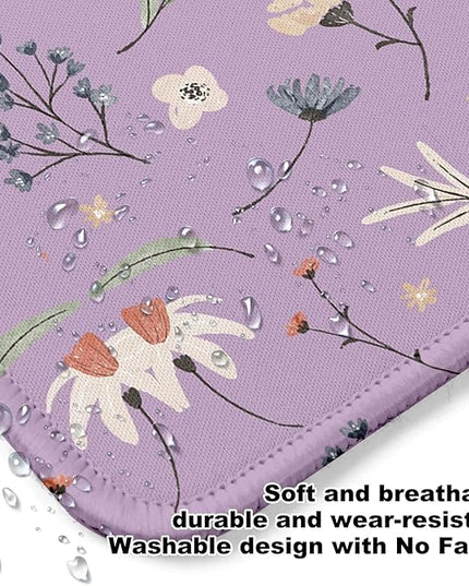Flower Square Mouse Pad,Non-Slip Rubber Base Mouse Pad,Home Office Decoration Desktop Accessory,Laptop Mouse Pad for Office Laptops,9.4x7.8x0.12inch 10