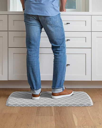 GelPro Elite Trellis Light Grey Kitchen Comfort Mat, 20" x 36