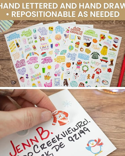 Bloom Daily Planners New Holiday Seasonal Planner Sticker Sheets - Seasonal Sticker Pack - Over 250 Stickers Per Pack!