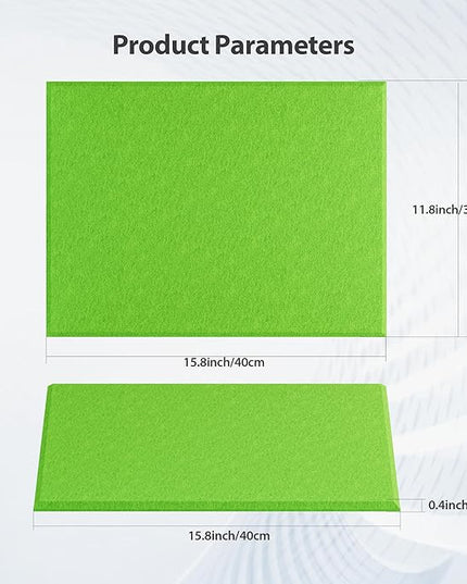 12 Pack Acoustic Panels Self Adhesive Sound Proof Foam, High Density Sound Acoustic Panel, 16X12X0.4 Inch 4:3 Rectangle Panels in Home, Office, Reccording Room, Studio, More(Fruit Green)