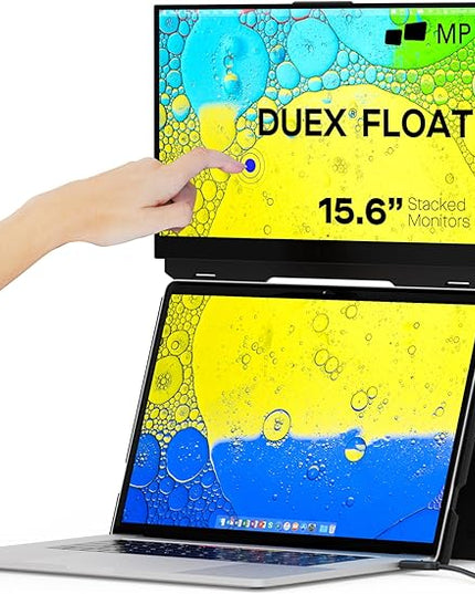 Duex Float Mobile Pixels 15.6" Stacked Portable Screens, Full HD IPS 1080P Touchscreen Monitor with Built-in Kickstand, USB Type-C/HDMI Plug and Play, Support Windows/Mac/Android/ChromeOS/Switch