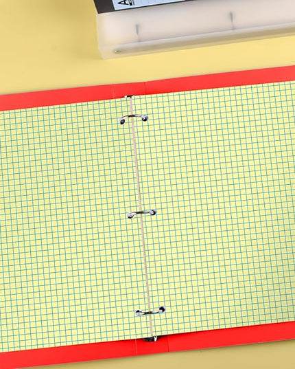 KAISA Loose Leaf Notebook Paper, 4x4 Quad Graph Ruled, 300 Sheets Per Lined Paper, 8" x 10.5", 3 Hole Punched for 3 Ring Binder, Canary, Made In USA