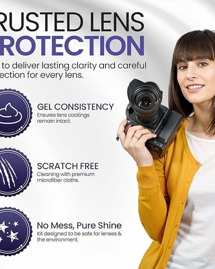 ULTRAVUE’s Ultimate Camera Lens Cleaning Kit –Camera Lens Cleaner, Lens Pen, Fog Stopper, and Microfiber Cloths - Camera Cleaning Kit - Lens Blower for DSLR & Digital Camera Accessories Camera Kit