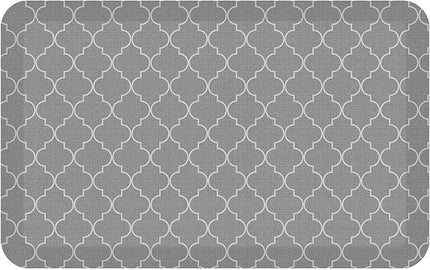 NewLife by GelPro Anti-Fatigue Designer Comfort Kitchen Floor Mat, 20x32”, Trellis Grey Resistant Surface with 3/4” Thick Ergo-Foam Core for Health and Wellness