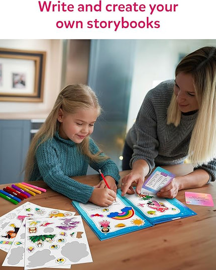 Skillmatics Storybook Art Kit - Create Fairytale Stories, DIY Craft & Writing Kit with 300+ Stickers, Scrapbooking & Journal Activity, Gifts for Kids Ages 5, 6, 7, 8, 9, 10