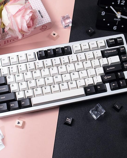 Sumgsn Olivia Keycaps 163 Keys Cherry Profile Doubleshto Keycap Set Fit for Alice Keyboard 61/64/87/104/108 Cherry Mx Switches ISO ANSI Layout Alice Keyboard Mechanical Keyboards