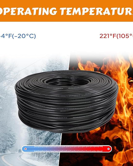 SUNNAREPOON Black Wire Harness Tubing, Car Unshrinkable Insulation Cord Sleeve for Wire Shielding Sheathing Organizer/Protection/Covering (1/2''(13MM) - 10FT(120INCH))