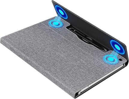 Tablet Case for 2025 New Microsoft Surface Pro 1st Edition 12-inch, PU Leather & Hard Shell Laptop Protective Cover with Multi-Angle Built-in Kickstand & Pen Holder (Grey)