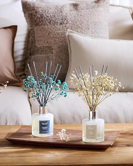 Airkeep Reed Diffuser 3.38 oz (100ml) 2pk,Clean Linen/Cashmere Vanilla Scented Reed Diffuser Set,Reed Diffuser & Oil Diffuser Sticks, Aromatherapy, Home & Kitchen Décor,Fragrance and Gifts