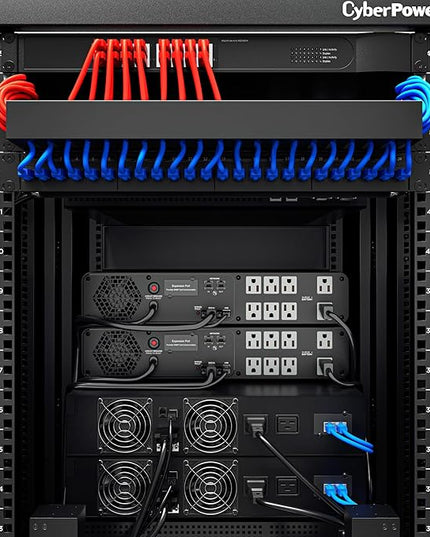 CyberPower CP1500PFCRM2U PFC Sinewave UPS Battery Backup and Surge Protector, 1500VA/1000W, 8 Outlets, AVR, Short Depth 2U Rackmount; UL Certified