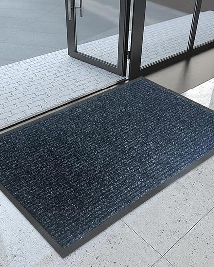 Front Door Mat,2'x6'Indoor Outdoor Door Mat,Heavy Duty Durable Welcome,Commercial Floor Mats Inside Outside Entrance, Waterproof All-Season, All-Weather Non Slip Backing Doormat for Entryway,Black