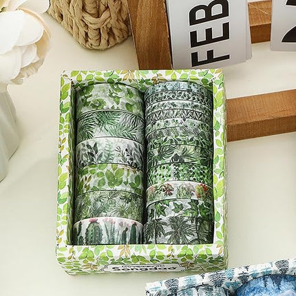 Songdao 18 Rolls Seasons Flowers Washi Tape Set Floral Arts Adhesive Tapes Blooming Garden Decorative Masking Tape Sets for Craft, Kids, Scrapbook, DIY, Gift Wrapping (Summer)