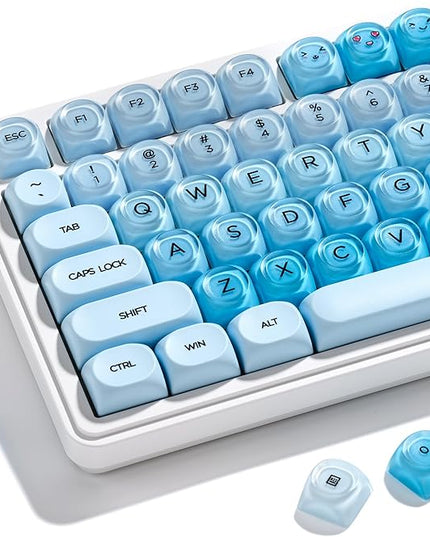 OHY PBT Keycaps, XVX Blue Jelly HOA Profile Key Cap, 132-Key Cute Custom Keycaps (for Mechanical Keyboards with Cherry/Gateron MX Switches)-Uyuni Dreams(ONLY KEYCAPS)